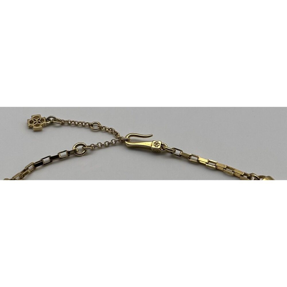 Vintage Ann Taylor Gold-Tone Curved Tubular Necklace Collar Adjustable, Logo Tag - Picture 13 of 13